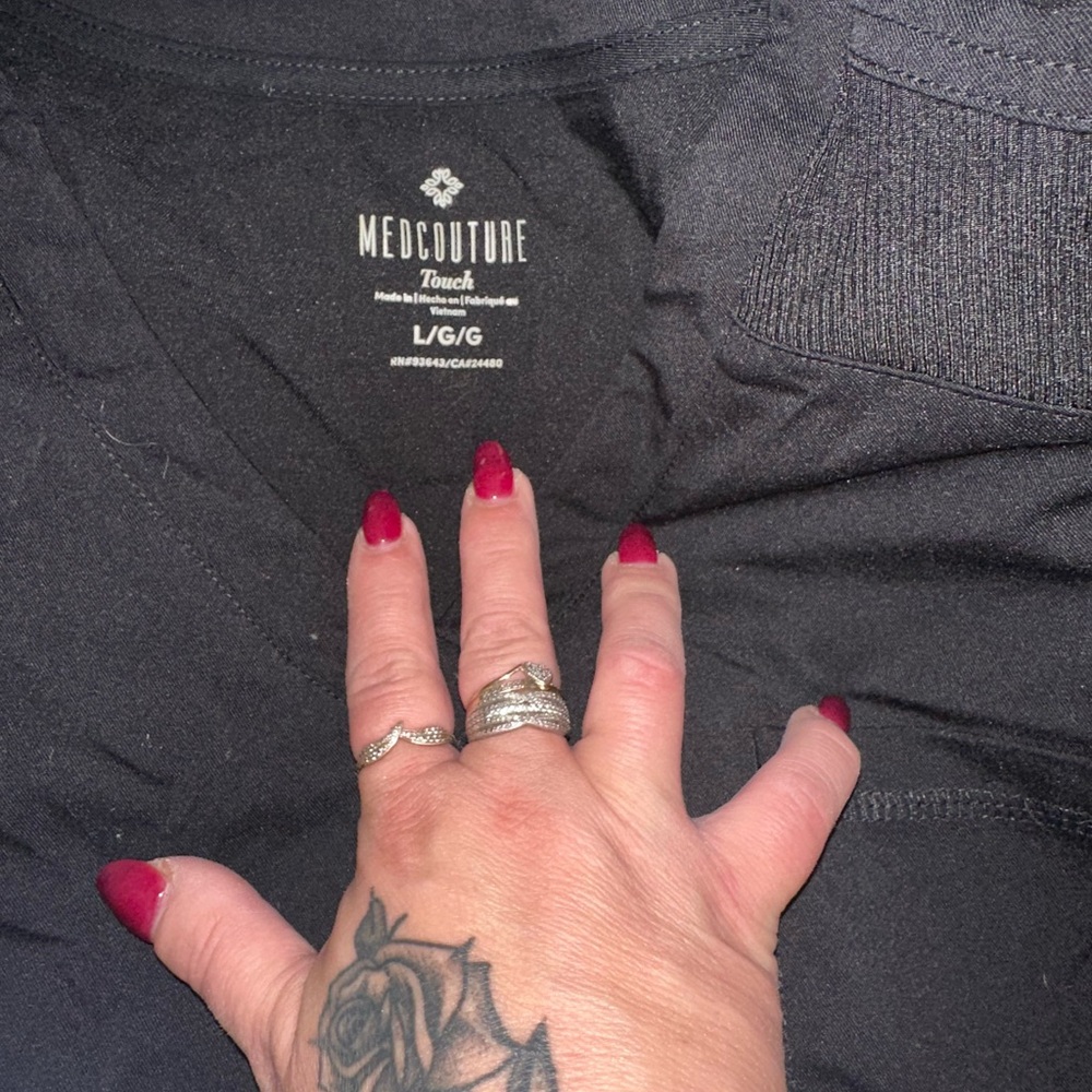MedCouture Black Scrub Top